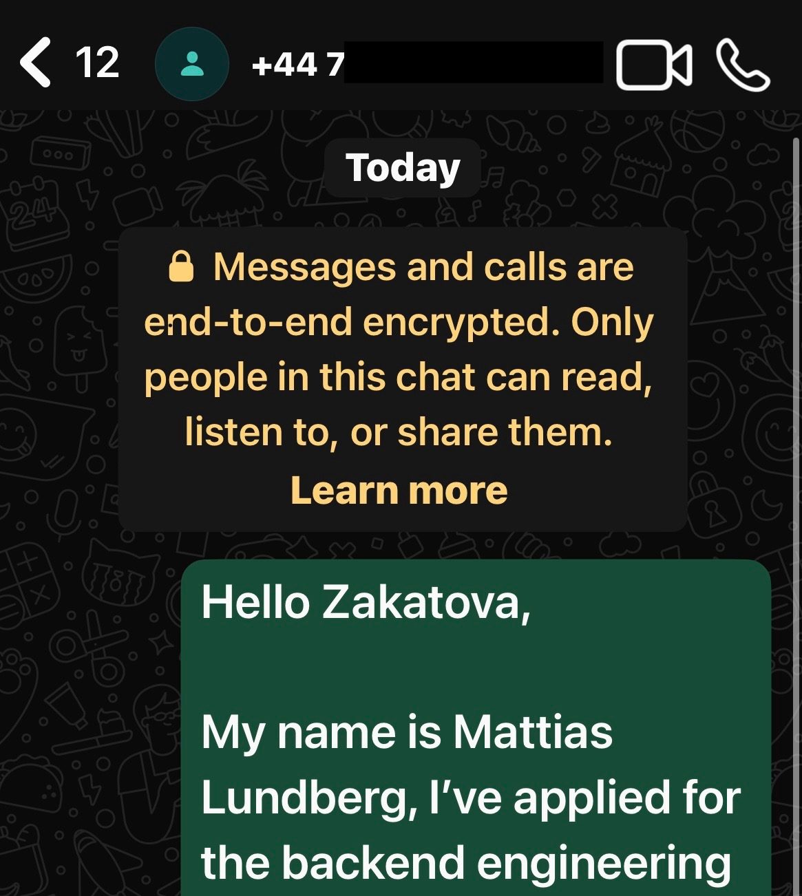 Direct employer WhatsApp and email access
